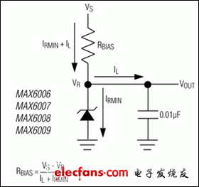 MAX6006，MAX6007，MAX6008，MAX6009：典型工作電路