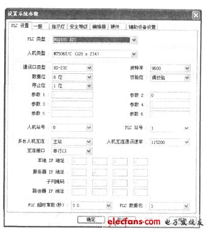 參數(shù)設置對話框