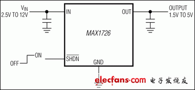 MAX1725，MAX1726：典型工作電路