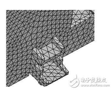 圖5：上殼體的局部網(wǎng)格圖