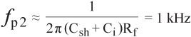 注意，Rsh 比 Rf大兩個數(shù)量級，因此公式1可簡化為：