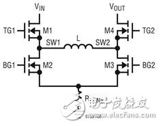 圖3：由LT8705驅(qū)動4個MOSFET開關(guān)的簡化示意圖