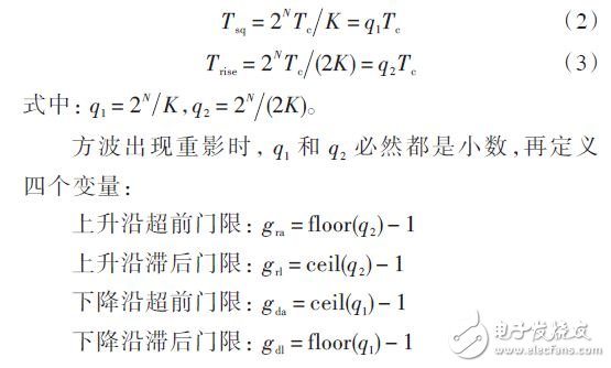 定義方波的周期和上升沿時(shí)刻