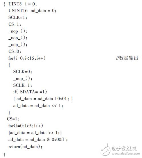 采用C51編寫(xiě)的A/D轉(zhuǎn)換程序
