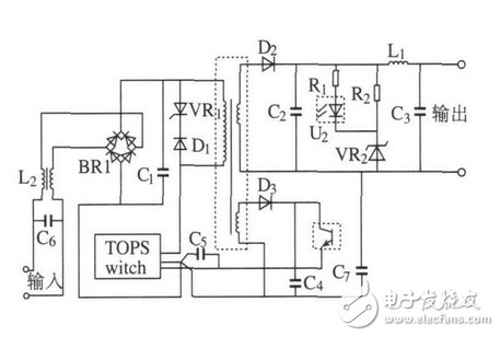 基于TopswitchⅡ型開關(guān)芯片的開關(guān)電源設計