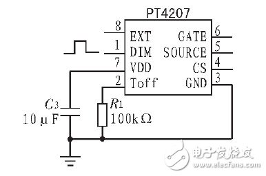 圖3 PT4207 的驅(qū)動原理圖