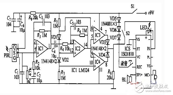 人體感應(yīng)自動解說電路設(shè)計