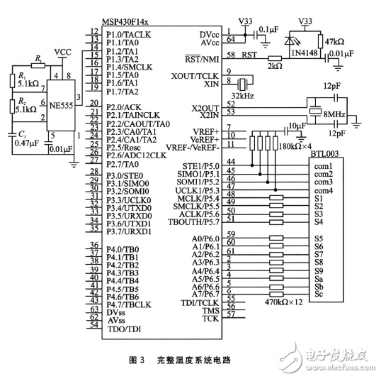 MSP430單片機熱敏電阻溫度測量系統(tǒng)電路設(shè)計