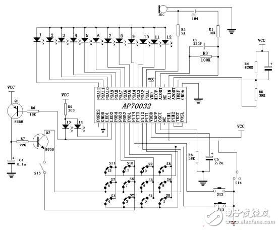 采用AP70032單片機(jī)語(yǔ)音識(shí)別電路設(shè)計(jì)