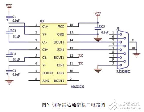 采用MSP430F2274單片機設(shè)計的倒車?yán)走_(dá)電路