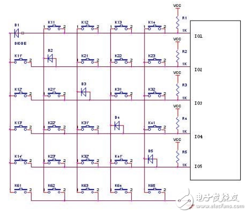 絕妙的IO口掃鍵應(yīng)用電路設(shè)計(jì)盤(pán)點(diǎn) —電路圖天天讀（253）