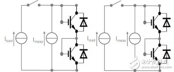 圖 6 用于功率循環(huán)和熱瞬態(tài)測試的 IGBT電路圖。