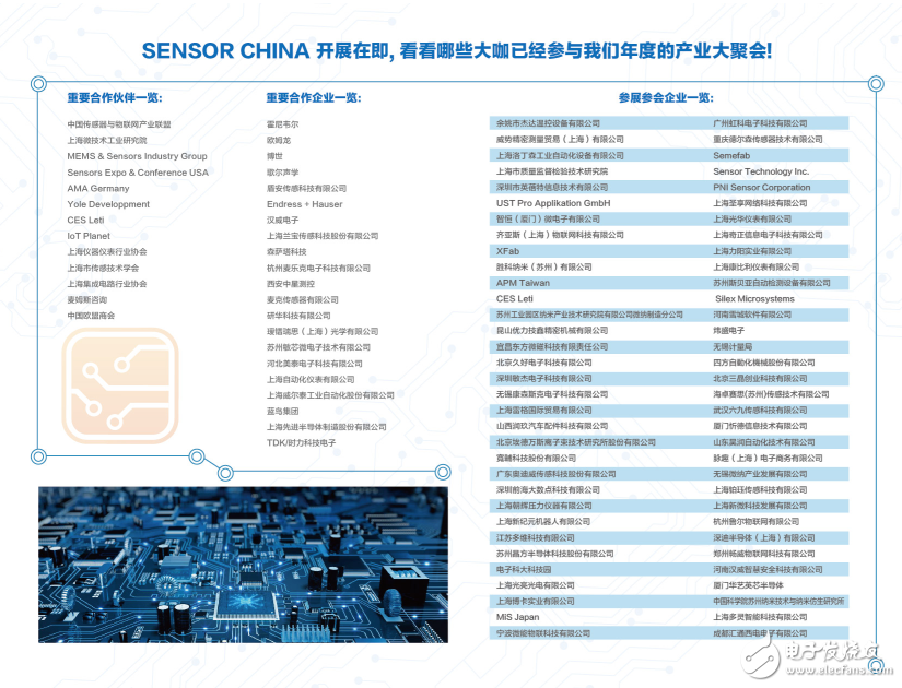 圖3：SENSOR CHINA參展參會(huì)、合作企業(yè)一覽表