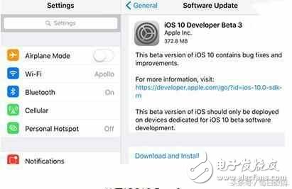 蘋(píng)果iOS10.3，APFS文件系統(tǒng)，16G版本的福星