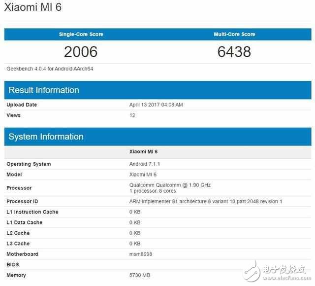 小米6的6G內存竟然不敵三星S8？ 跑分數(shù)據相差無幾
