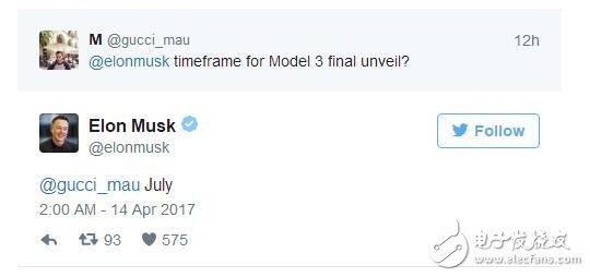“鋼鐵俠”馬斯克發(fā)話：特斯拉Model 3最終版將在7月發(fā)布！