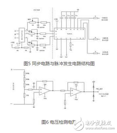 整流電路廣泛應(yīng)用在直流電機(jī)調(diào)速，直流穩(wěn)壓電壓等場(chǎng)合。而三相半控整流橋電路結(jié)構(gòu)是一種常見(jiàn)的整流電路，其容易控制，成本較低。本文中介紹了一種基于 PIC690單片機(jī)與專用集成觸發(fā)芯片TC787的三相半控整流電路，它結(jié)合專用集成觸發(fā)芯片和數(shù)字觸發(fā)器的優(yōu)點(diǎn) ，獲得了高性能和高度對(duì)稱的觸發(fā)脈沖。它充分利用單片機(jī)內(nèi)部資源 ，集相序自適應(yīng)、系統(tǒng)參數(shù)在線調(diào)節(jié)和各種保護(hù)功能于一體，可用于對(duì)負(fù)載的恒電壓控制。主電路采用了三相半控橋結(jié)構(gòu)，直流側(cè)采用LC濾波結(jié)構(gòu)來(lái)提高輸出的電壓質(zhì)量。