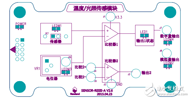 溫度光照傳感模塊說(shuō)明