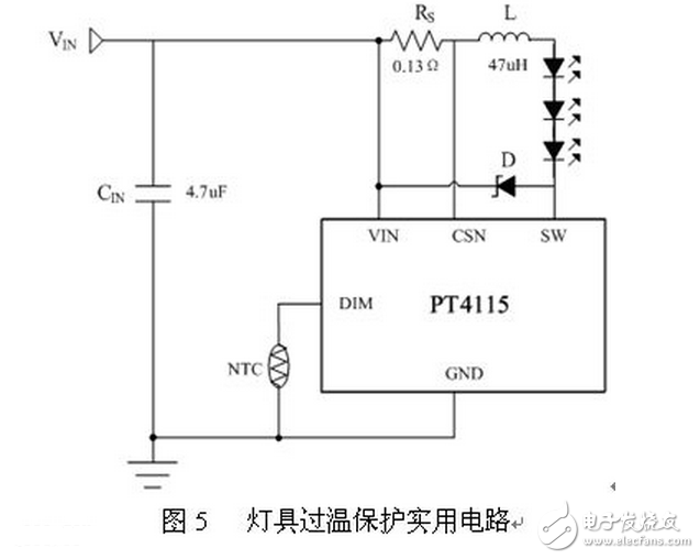LED燈具驅(qū)動(dòng)需要先將高壓的交流電變換成低壓的交流電（AC/AC），然后將低壓的交流電經(jīng)橋式整流變換成低壓的直流電（AC/DC），再通過高效率的DC/DC開關(guān)穩(wěn)壓器降壓和變換成恒流源，輸出恒定的電流驅(qū)動(dòng)LED光源。LED光源是按燈具的設(shè)計(jì)要求由小功率或大功率LED多串多并而組成。每串的IF電流是按所選用的LED光源IF要求設(shè)計(jì)，總的正向電壓△VF是N顆LED的總和。