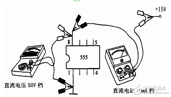 555內(nèi)部電路結(jié)構(gòu)與萬用表測試555芯片的性能