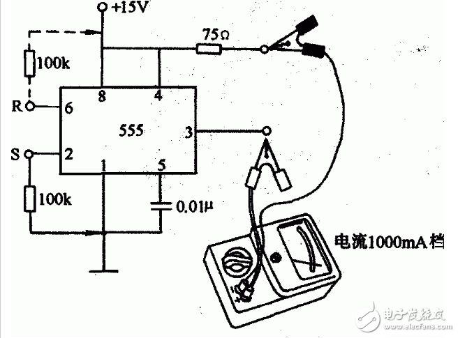 555內(nèi)部電路結(jié)構(gòu)與萬用表測試555芯片的性能