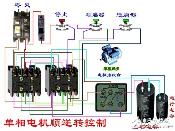 單相電機(jī)的電容接線方法圖解