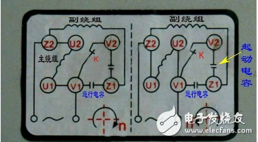 單相電機(jī)的電容接線方法圖解