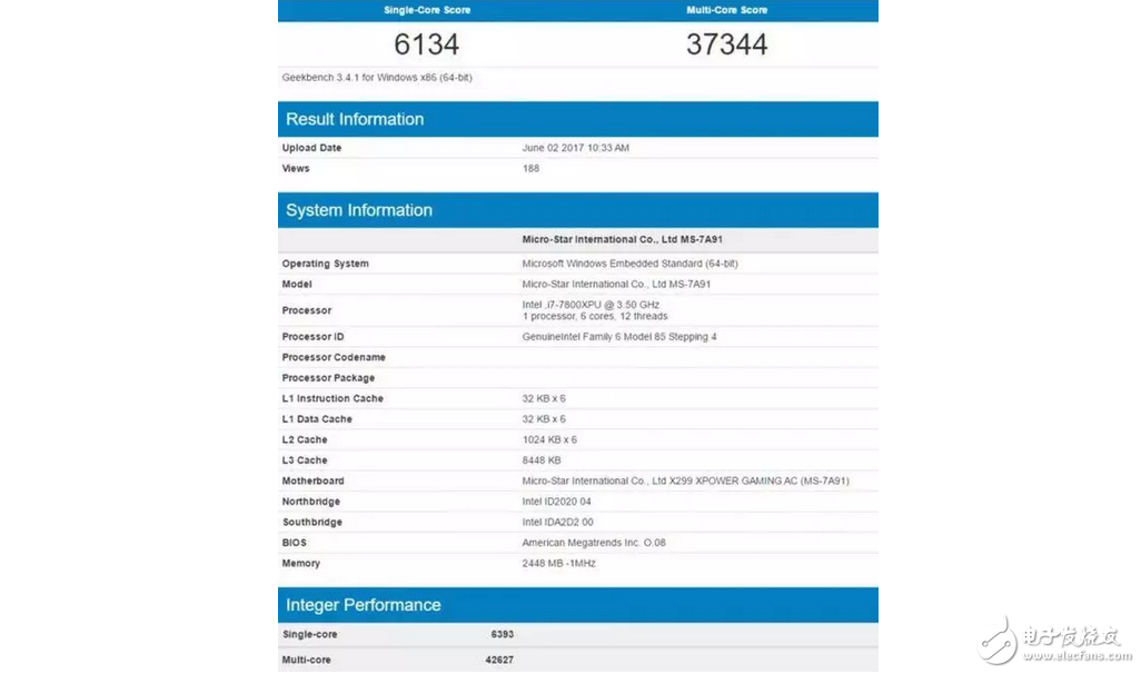 英特爾Skylake X處理器現(xiàn)身跑分庫：對(duì)比AMD Ryzen處理器結(jié)果有點(diǎn)