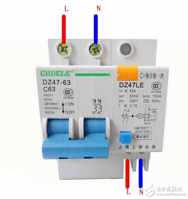 家用漏電斷路器如何選擇？家用漏電斷路器接線圖_家用2P漏電保護器接線圖解析