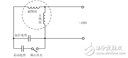 電容啟動電機接線圖_單相電機電容接線圖_單相雙電容電機接線圖