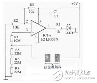 簡易觸摸開關(guān)電路圖大全（可控硅/電阻橋/單金屬片觸摸開關(guān)電路）