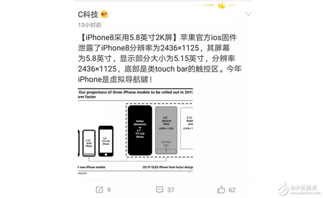 效仿華為，iPhone8將搭載虛擬鍵！SE二代配置大幅度提升