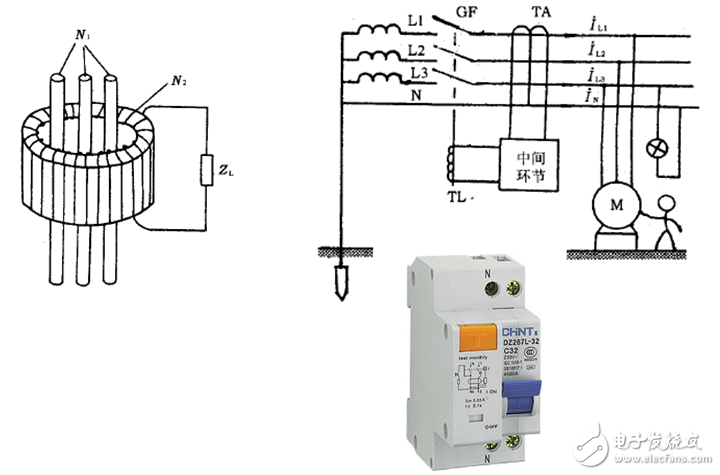 漏電斷路器與空氣開(kāi)關(guān)的區(qū)別_漏電斷路器工作原理圖_漏電斷路器接線圖