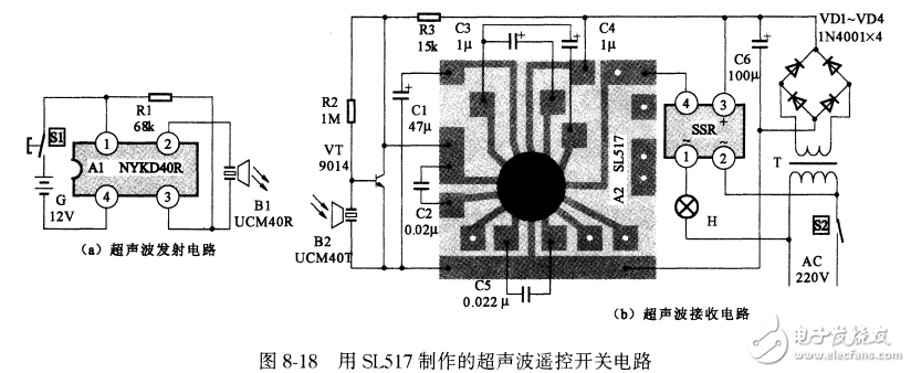 基于SL517超聲波遙控開關(guān)電路設(shè)計(jì)