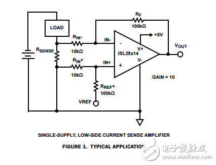 單、雙、四通用微功耗，軌到軌輸入運算放大器ISL28114