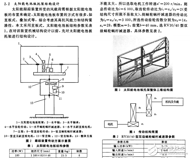 太陽光線智能跟蹤裝置工作原理及性能分析與跟蹤裝置機(jī)械系統(tǒng)的設(shè)計