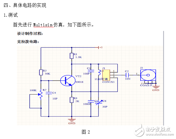 30MHZ克拉潑振蕩器 課程設計