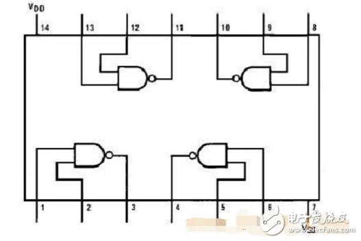 基于cd4011制作互鎖開關(guān)電路