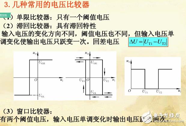 電壓比較器PPT對(duì)比介紹（涵電壓比較器常見(jiàn)電路圖分析）