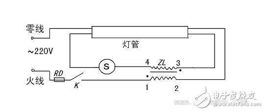 電子鎮(zhèn)流器接線圖