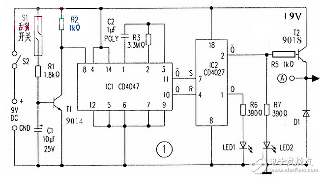 cd4047應(yīng)用電路圖解（信號(hào)控制電路圖、逆變器電路圖）