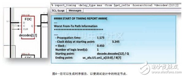 圖4—您可以生成時序報告，以便調(diào)試設(shè)計中的特定節(jié)點(diǎn)。