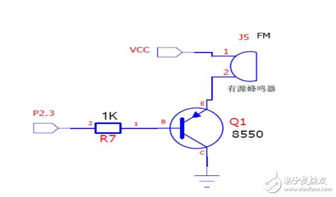 AT89C52控制蜂鳴器電路圖詳解