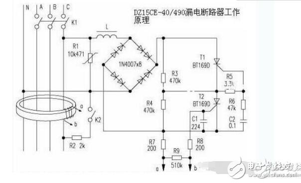 三相四線漏電開(kāi)關(guān)保護(hù)原理分析