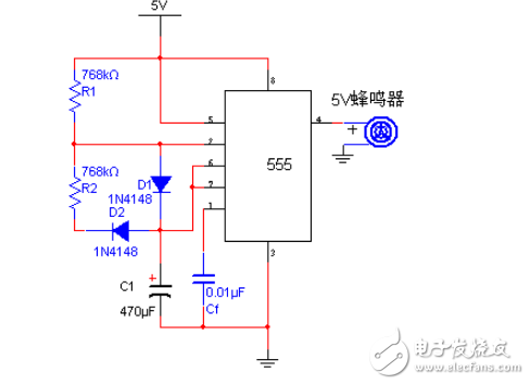 怎么利用555定時器產(chǎn)生1hz脈沖的方波發(fā)生器