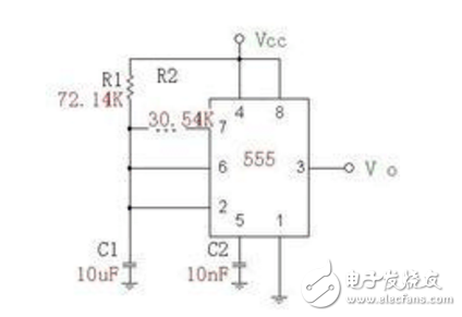 怎么利用555定時器產(chǎn)生1hz脈沖的方波發(fā)生器