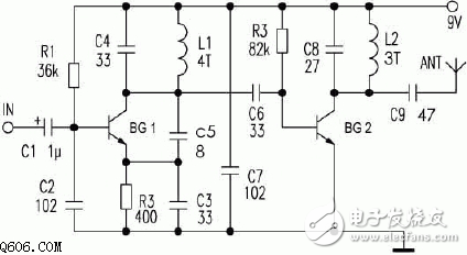 3000米的無(wú)線調(diào)頻發(fā)射電路圖