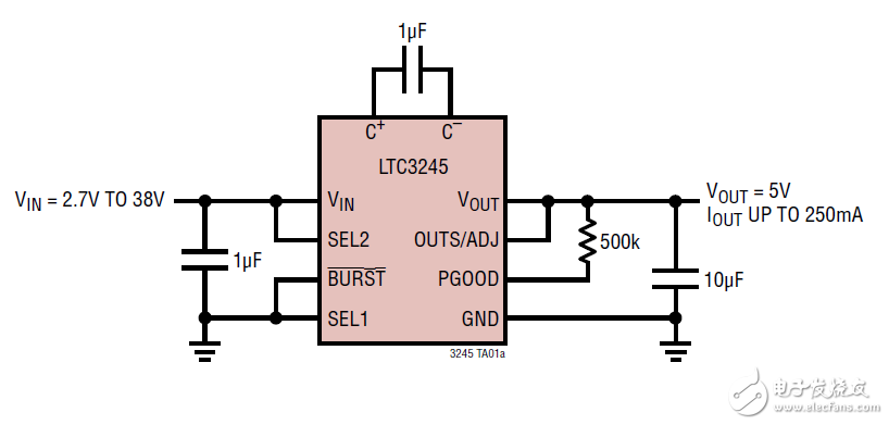  與基于電感器的開關(guān)穩(wěn)壓器相比， 高壓充電泵可簡化電源轉(zhuǎn)換