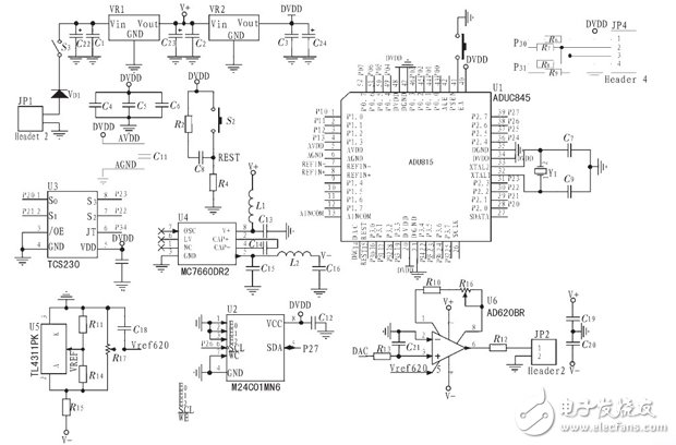  基于單片機(jī)便攜式顏色自適應(yīng)識別電路的設(shè)計