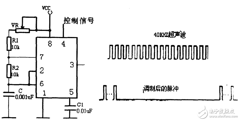 基于CD4053、CX20106的超聲波傳感器應(yīng)用電路圖